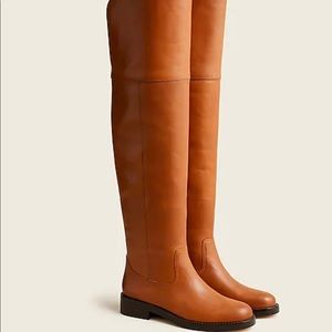 Over the Knee Polished Leather Boots